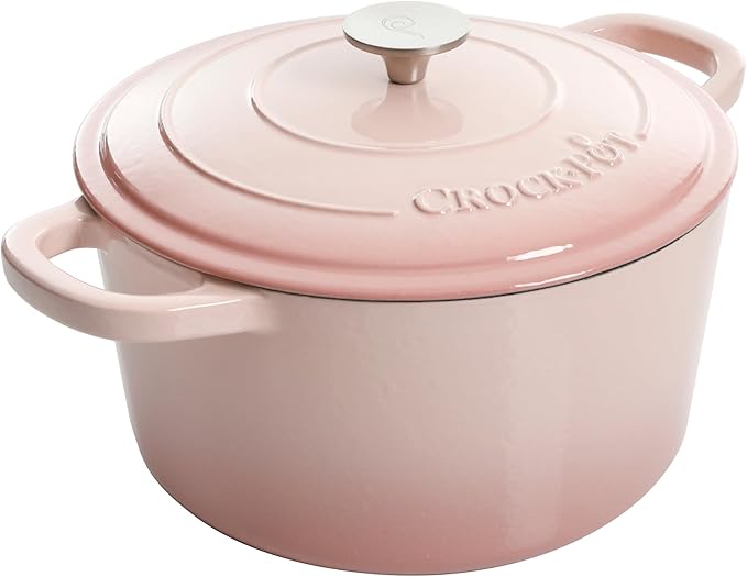 Crock-Pot Artisan Round Enameled Cast Iron Dutch Oven, 7-Quart, Pistachio Green