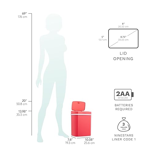 Touchless Motion Sensor Trash Can with Sealing Lid Automatic Soft Close Silent Bathroom Kitchen Office Waste Bin Narrow Rectangular ABS Hands Free Smart Home Garbage Container (Rose)