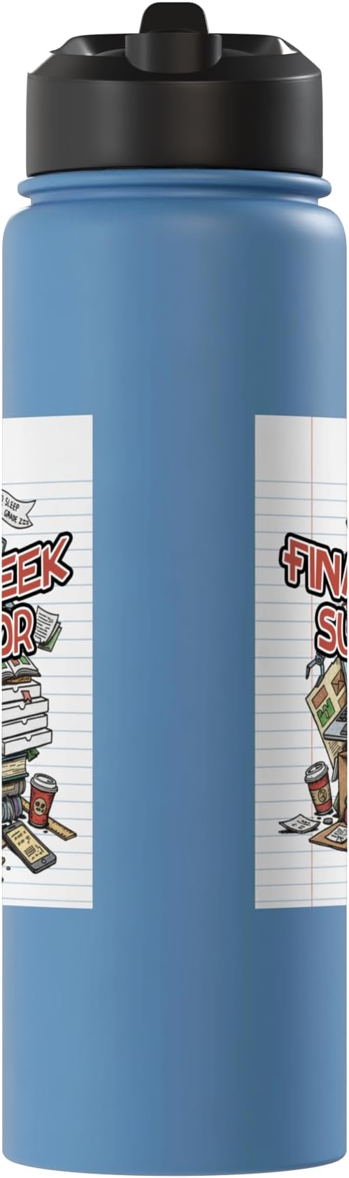 Cafeteria Critic - Student Lunch School Humor Food Chaos Stainless Steel Insulated Water Bottle
