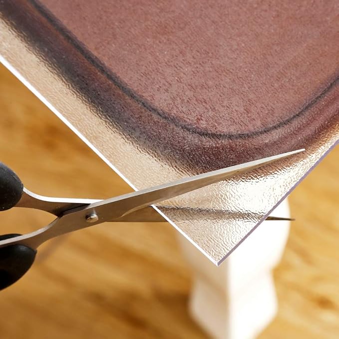 NECAUX Custom Frosted Plastic Desk Cover Protector - 12 x 55 inch, 1.5mm Thick Vinyl Table Mat for Writing Desk