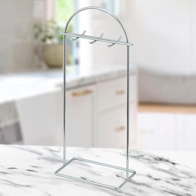 Kitchen Utensil Holder, Hanging Organizer,Sturdy Stable Standing Kitchenware Storage Rack Stainless Steel for Soup Ladle