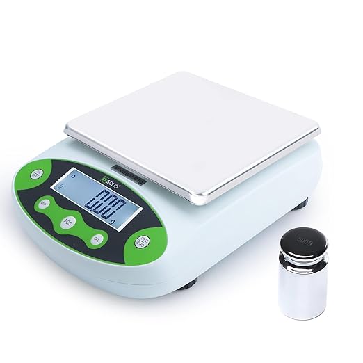 U.S. Solid Digital Analytical Balance 2kg x 0.01g, High Precision Lab Scale, 500g Calibration Weight, 10 Weighing Units, AC 100V-240V & DC 9V, Piece Counting