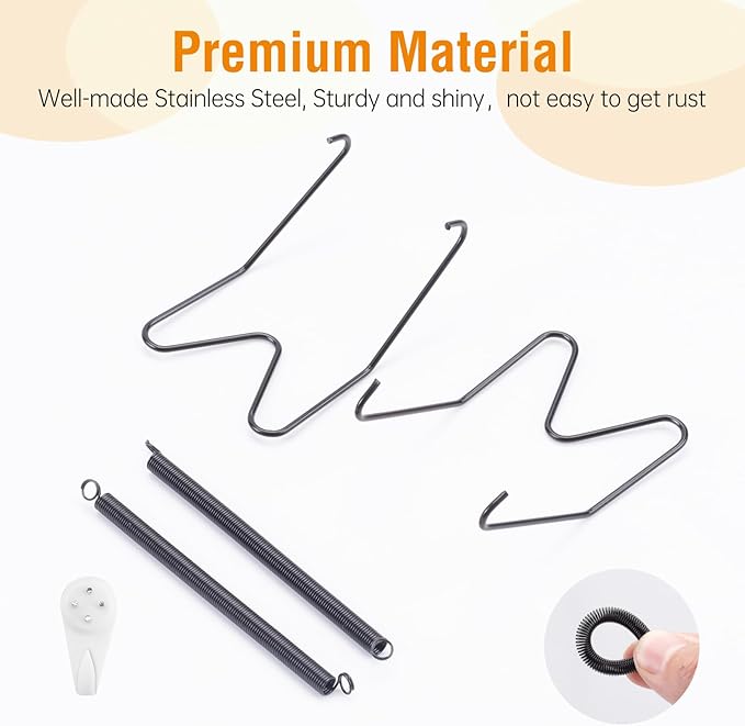 Plate Hangers for The Wall, Suitable for 8-10 inch Decorative Plate, Stainless Steel Wire Plate Holder with Wall Hooks and Rubber tip Protectors, Plate Hangers for Displaying Plates, Platter, Black