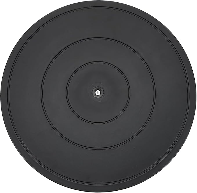 uxcell 2Pcs 16 Inch Rotating Swivel Stand with Steel Ball Bearings, 360 Degree Rotating Lazy Susan Turntable Organizer Round Rotating Plate for TV Sculpture Computers Monitor, Black