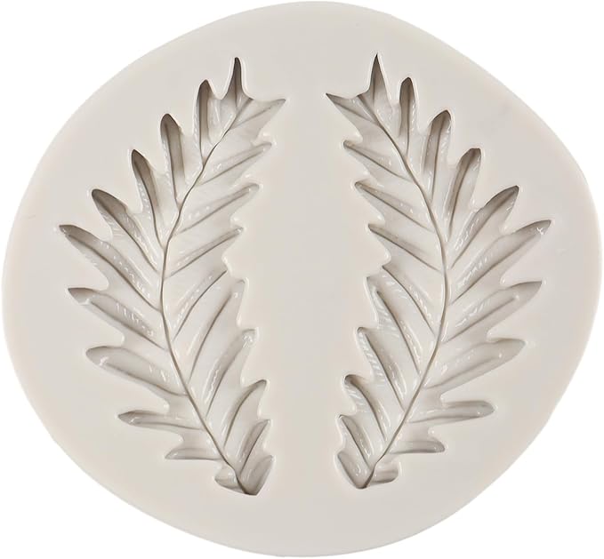 Tropical Leaf Silicone Mold Fern Leaves Fondant Molds For Cake Decoration Cupcake Topper Chocolate Candy Resin Polymer Clay Set of 4