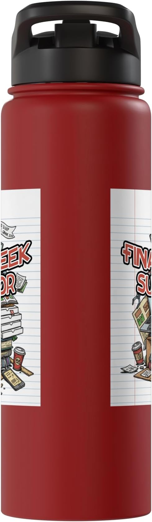 Cafeteria Critic - Student Lunch School Humor Food Chaos Stainless Steel Insulated Water Bottle