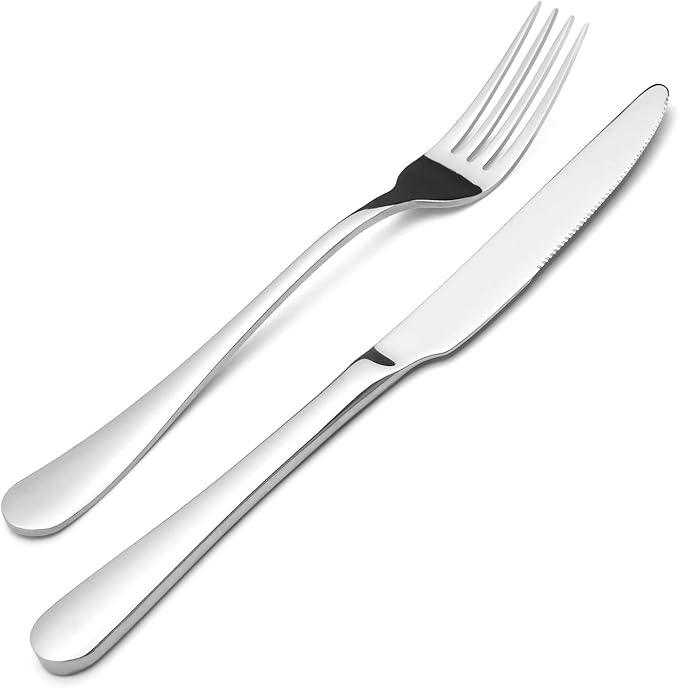 Silverware Set,SHARECOOK 20-Piece Stainless Steel Flatware Set,Kitchen Utensil Set Service for 4,Tableware Cutlery Set for Home and Restaurant, Dishwasher Safe