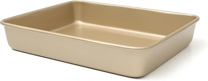 Martha Stewart Gallen 3-Piece Baking Pan Set – 13", 15", 17" Baking Pans, Ceramic Nonstick, PFA-Free, Carbon Steel, Champagne – Oven Safe to 450°F, Warp-Resistant, Easy to Clean - Taupe