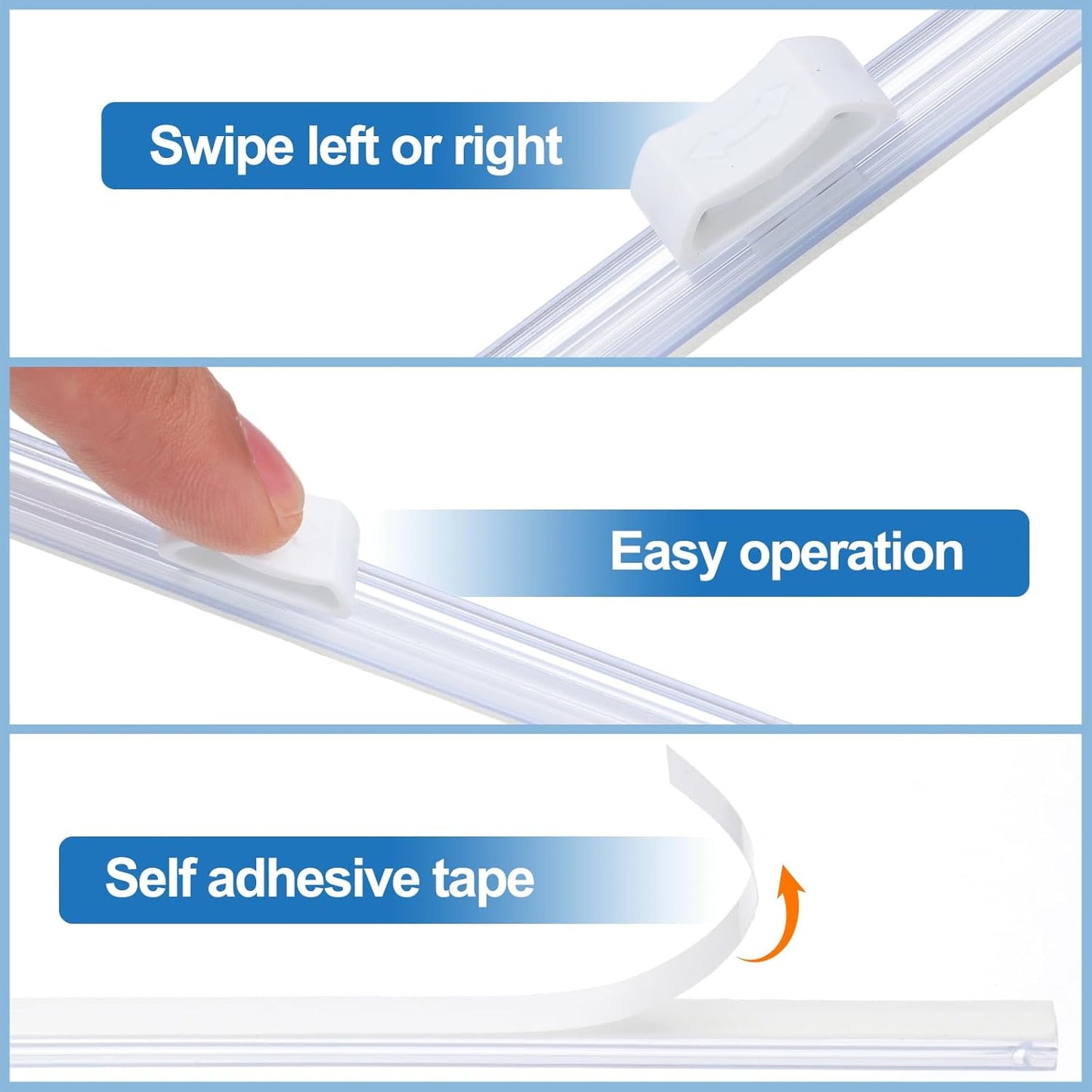 PATIKIL 12pcs Plastic Wrap Cutter, 19in Plastic Wrap Slide Cutter Self Adhesive Installation Replacement for Aluminum Foil Wax Paper Parchment Paper Wrap Dispenser, White
