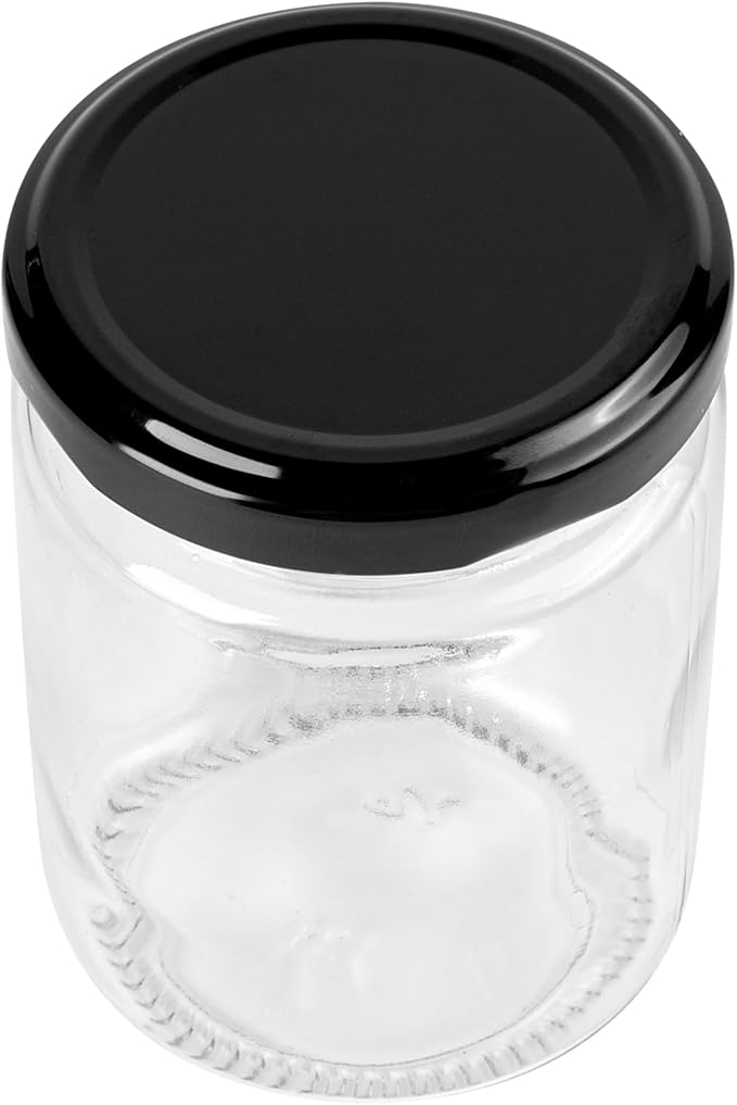 Restaurantware 10 Pack Of Glass Jars, 8 Oz Durable Glass Jars With Lids, Small Mason Jar For Food Reusable Hot And Cold Friendly, For Restaurants And Kitchens, Clear Storage Jar