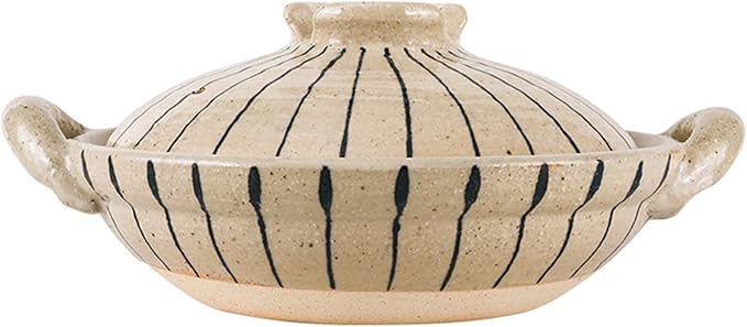 Heat Resistant Ceramic Casserole, Round Earthen Pot Cookware with Lid for Dinner and Party, Uniform Heating Stockpot for Stew, Soup, Steam, Bake(1800ml/1.9quart, White)