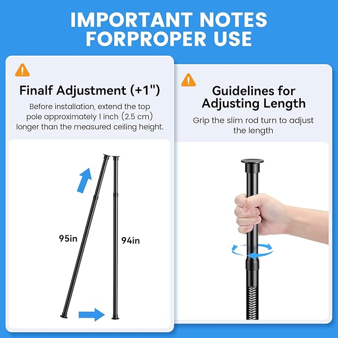 Aitatty Corner Shower Caddy Tension Pole: 4 Tier adjustable Rustproof Bathroom Organizer Shelves - Bathtub shampoo rack 31-124 inch