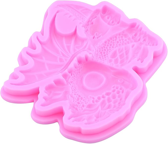 Dragon Fondant Molds Dragon Silicone Candy Mold For Cake Decoration Cupcake Topper Candy Polymer Clay Chocolate Gum Paste Set Of 2