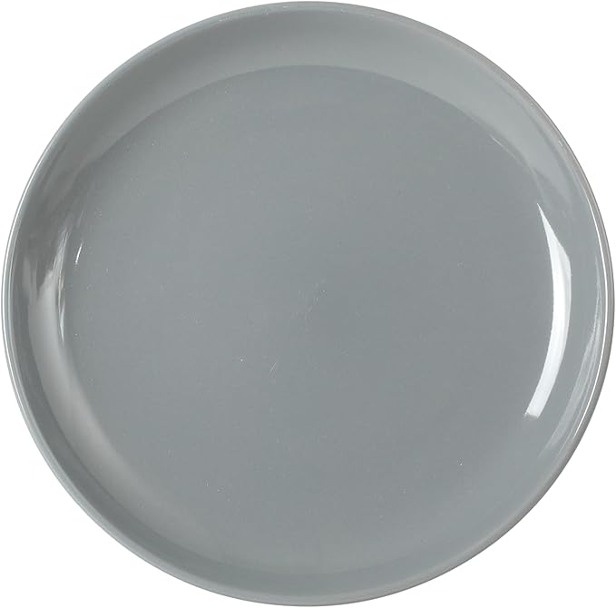 Gibson Home Rockaway 12 Piece Plates and Bowls Matte Outside/Shiny Inside Glaze Service for 4 Dinnerware Set - Blue - Dishwasher and Microwave Safe