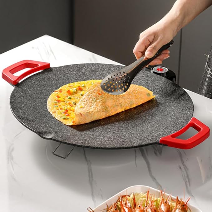 Indoor Smokeless Electric Griddle, Nonstick Electric Grill for Indoor Cooking, Portable Tabletop Flat Top Griddle with Temperature Control, Easy Clean Electric Griddle for Pancakes, Eggs, Steak & BBQ