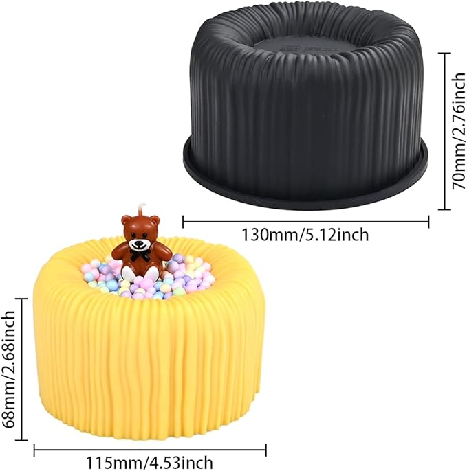 3D Silicone Mold, Cup Shape Non-stick Large Chocolate Baking Tray for Mousse Cake, Dessert, Truffle, Pastry, Jelly, Pudding (H_ Cup)