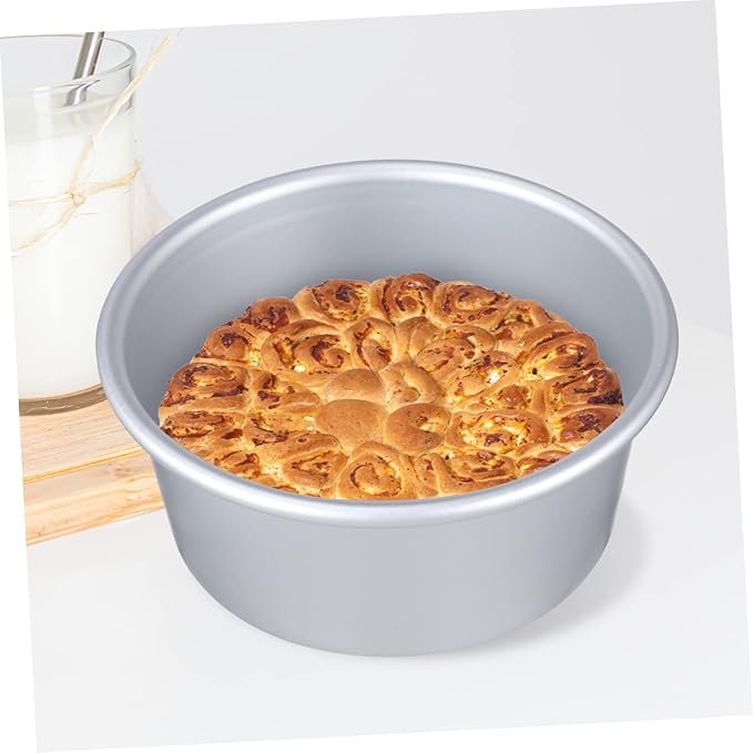 Cabilock Round Cake Molds Set with Parchment Liners Non-stick Detachable Bottom Baking Tins for Cheesecakes Mousses and Fruit Cakes High Temperature Resistant Baking Included