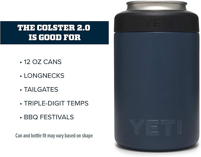 YETI Rambler 12 oz. Colster Can Insulator for Standard Size Cans, Navy (NO CAN INSERT)