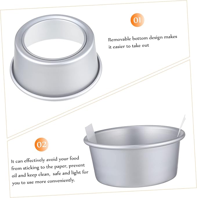 6-Inch Cake Tin Set Parchment Liners Nonstick Baking Molds for Cakes for Oven Use for Home Bakers