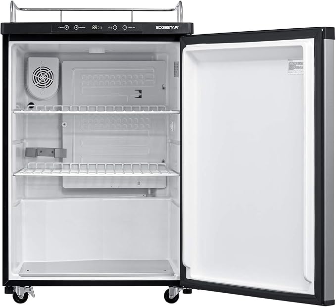 EdgeStar BR3002 24 Inch Wide Kegerator Conversion Refrigerator for Full Size Kegs with Deep Chill Mode - Stainless Steel