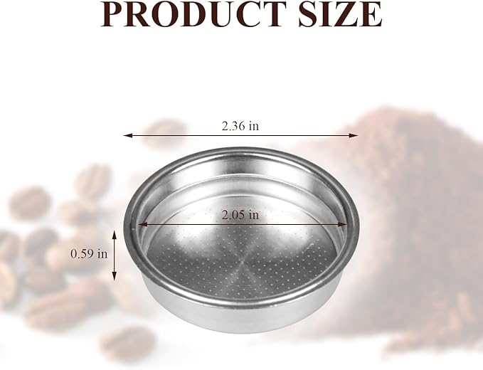 1 Pack 51mm Stainless Steel Coffee Filter Basket, Espresso Portafilter Machine Parts Compatible with CASABREWS, Gevi (1, One Cup)