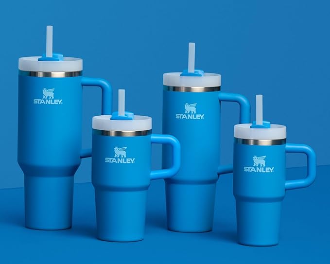 STANLEY Quencher H2.0 Tumbler with Handle and Straw 30 oz | Flowstate 3-Position Lid | Cup Holder Compatible for Travel | Insulated Stainless Steel Cup | BPA-Free | Azure