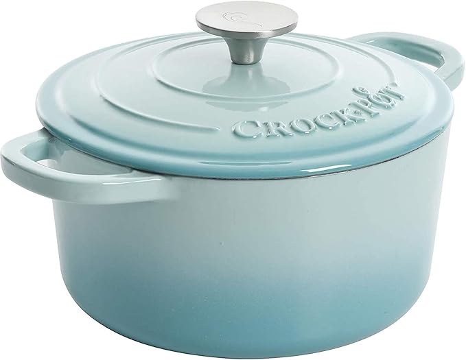 Crock-Pot Artisan Round Enameled Cast Iron Dutch Oven, 3-Quart, Blush Pink