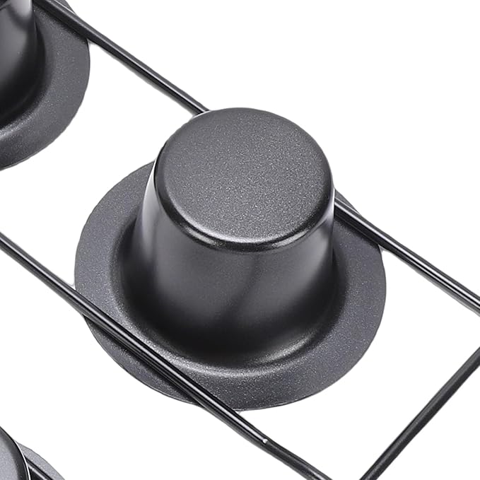 6 Cup Popover Pan, Deep Non Stick Popover Pans, Sturdy Carbon Steel Round Cupcake Pan for Pudding Muffins Baking, Easy to Clean