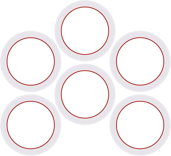 [UPGRADED] Sealing Gasket for Bialetti Mini Express Induction 2 Cups Kandisky Iconic Stovetop Espresso Maker - 6 PCS Replacement Food Grade Silicone Seal Ring for Aluminum Stovetop Coffee Maker Pots