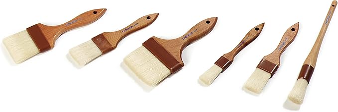 SPARTA Chef Series Basting Brush, Angled Boar Bristle Pastry Brush for Cooking and Baking, 4" Wide, 1 Count