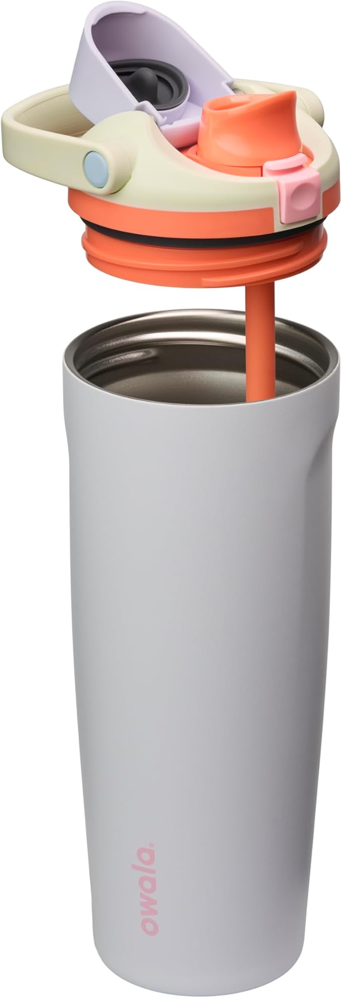 Owala FreeSip Sway Insulated Stainless Steel Water Bottle with Two-Way Spout, Built-In Straw and Bucket Handle, Made for Travel, School, and Sports, 30oz, BPA Free, Leak Proof, Beach House