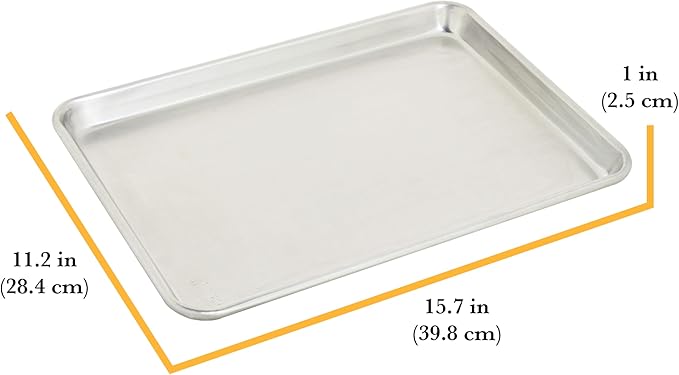Chigcago Metallic Recyled Aluminum Medium 10x15 Baking Sheet, Made From Recylced Aluminum, Perfect For Roasting Vegetables, Baking Cookies, Making One Sheet Meals