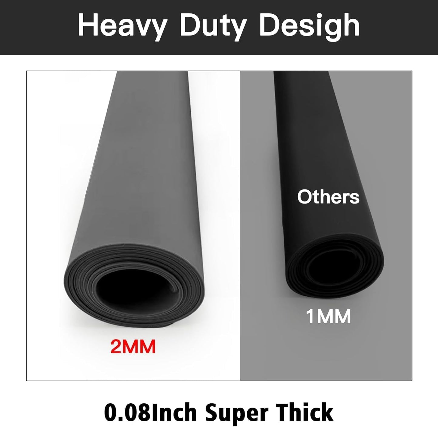 2MM Super Thick Large Silicone Mat, 23.6"x23.6"(60cmx60cm) Silicone Mats for Kitchen Counter, Non-slip Heat Resistant Mat, Waterproof Countertop Protector Mats (Bright Blue)