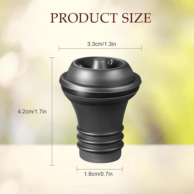Honoson 36 Pieces Wine Stopper Resealable Pump Vacuum Silicone Saver Practical for Kitchen Supplies Bottle Tools (Black)