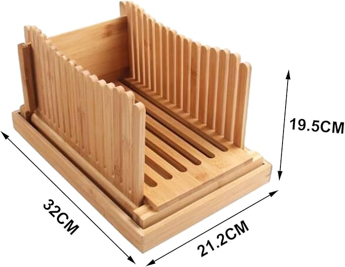 Fenteer Bamboo Bread Slicers Toast Slicers Manual Kitchen Tools Cutting Guide Bread Loaf Slicers Bread Slicers Machine for, Style A