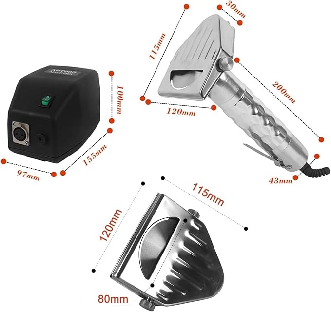 Commercial Electric Gyro Cutter, Stainless Steel Shawarma Cutter Electric Gyro Slicer Doner Kebab Knife Meat Cutter Machine with Holder for Shawarma - 0~6mm Thickness.