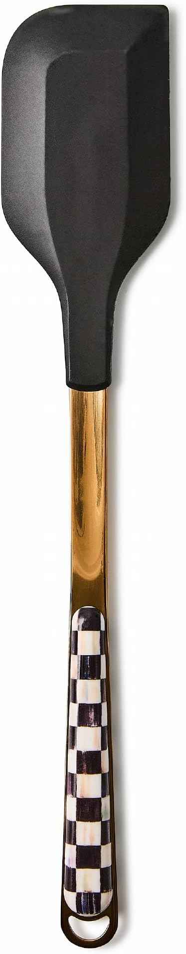 MACKENZIE-CHILDS Kitchen Spatula, Silicone Spatula for Cooking, Black-and-White Courtly Check