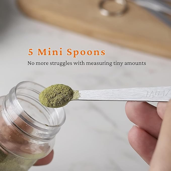 35PCS Stainless Steel Measuring Cups and Spoons Set, 7 Nesting Measuring Cups, Round & Rectangular Spoons with Clear Engraved Markings, 2-Pack Mini Spoon Sets with Leveler for Precise Cooking & Baking