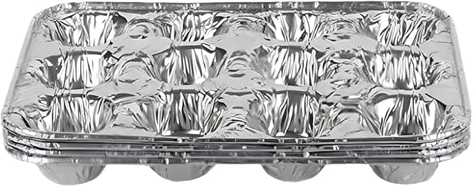 PARTY BARGAINS 12-Cup Aluminum Mini-Muffin Pans - 20 Pack, Mini-Cupcake Pans, Disposable Tin for Baking (Max 240°C)