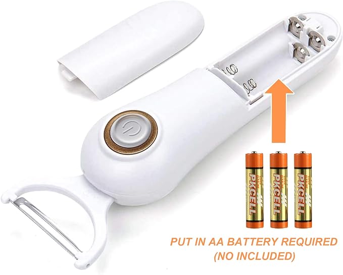 Electric Fruit Vegetable Peeler, Handheld Potato Peeler Pro Set, Kitchen Peeler Slicer with 3 Interchangeable Blades for Apple Potato Carrot Cucumber