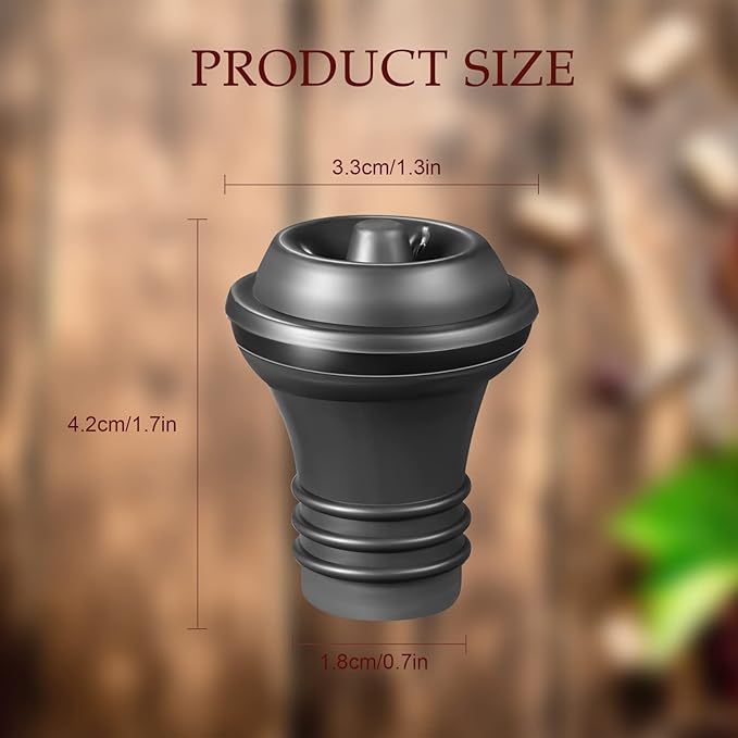 Honoson 100 Pieces Wine Stopper Resealable Pump Vacuum Silicone Saver Practical for Kitchen Supplies Bottle Tools (Black)