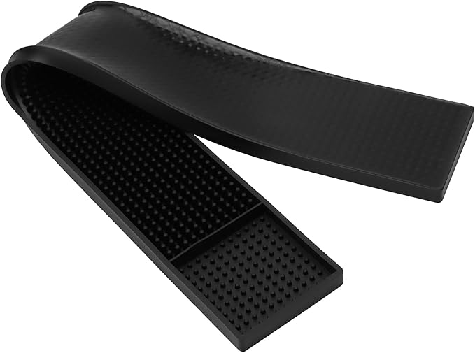 8 Pack 24 x 3 Inch Rectangular Bar Service Mat, Cocktail Mixing Bartending Bar Service Mat, Black Dish Drying Mats for Home, Kitchen, Counters, Bar, Restaurant, KT