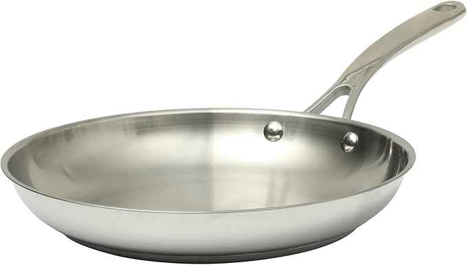 Martha Stewart Castelle 10" Stainless Steel Frying Pan Non Toxic Fry Pan Skillet