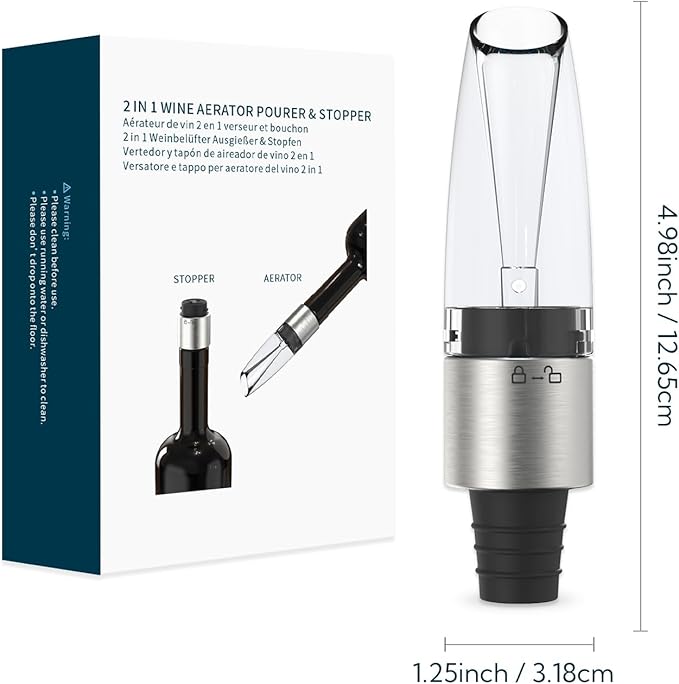 Wine Aerator Pourer and Wing Corkscrew Wine Bottle Opener