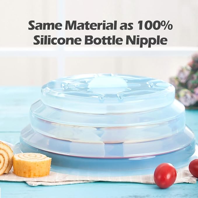 2 in 1,Silicone Covers for Food Storage & Microwave Place Mat - Bowl Holder, for Splatter Guard, Multi-use: Silicone Trivet, Pot Holders Drying Cover for Microwave Oven