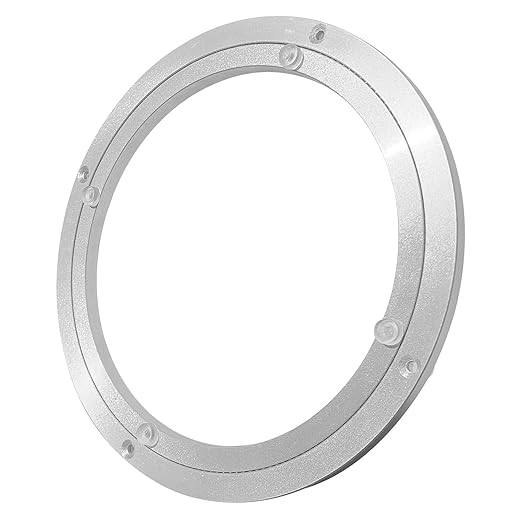 Lazy Susan Hardware-Aluminum Heavy Duty Rotating Turntable Bearing-Swivel Plate Metal Hardware for Kitchen Ding Table 12 Inch