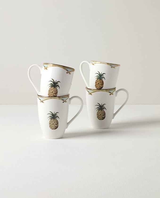 Lenox 897299 British Colonial Bamboo Mugs, Set of 4