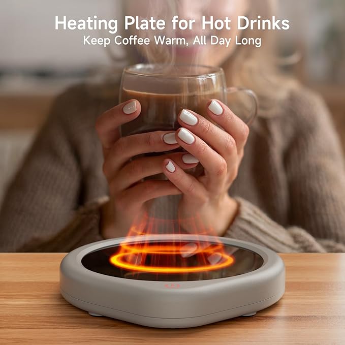 Oracer Coffee Mug Warmer, Cup Warmer for Desk with Auto Shut Off, Electric Beverage Tea Water Milk Warmer with Smart Temperature Settings, Heating Plate Candle Wax Warmer