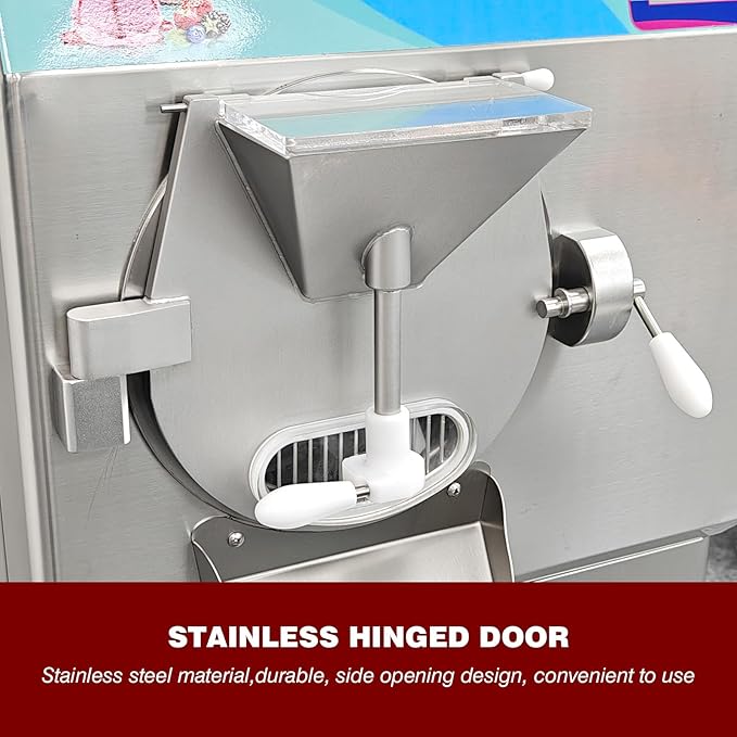 Kolice Commercial Heavy Duty Italy Gelato Hard Ice Cream Machine with Stainless Steel Strong Door, Italian Water Ice Machine, Street Food Machine- 23-27gallon/hour-ETL