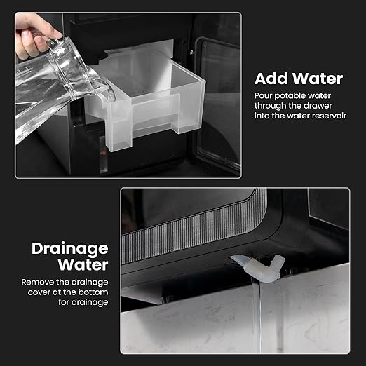 Kismile Clear Ice Cube Makers,3 Crystal Ice Cube in 20Mins, 155pcs/Day,Auto-Cleaning,Ice Makers Countertop with 5 Ice Sizes,24H Timer for Cocktails, Whiskey
